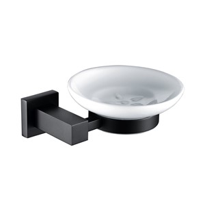 NOIR MATT BLACK A SERIES SOAP DISH AND HOLDER