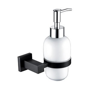 NOIR MATT BLACK A SERIES SOAP DISPENSER AND HOLDER