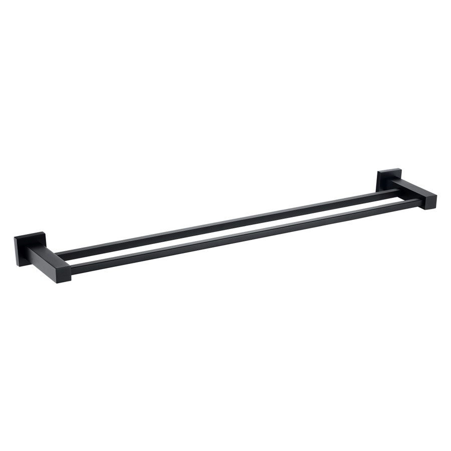 NOIR MATT BLACK A SERIES DOUBLE TOWEL BAR