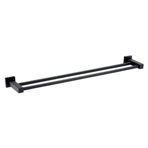 NOIR MATT BLACK A SERIES DOUBLE TOWEL BAR