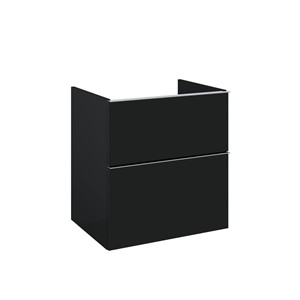 LOOK WALL HUNG WORKTOP UNIT 60CM 2 DRWR MATT BLACK NO HANDLES