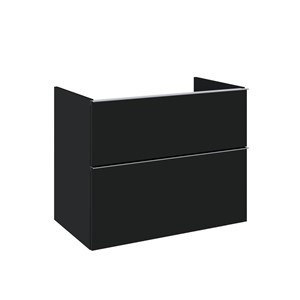 LOOK WALL HUNG WORKTOP UNIT 80CM 2 DRWR MATT BLACK NO HANDLES