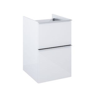 LOOK WALL HUNG BASE UNIT 40CM 2 DRWR WHITE GLOSS NO HANDLES