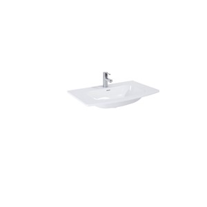 LINEN 80CM CERAMIC WASHBASIN 18MM THICK WHITE