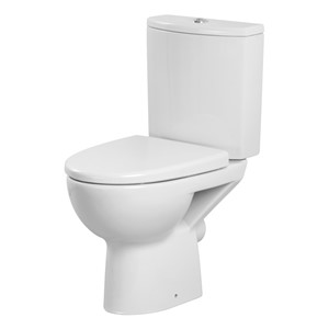 FLOW RIMLESS CLOSE COUPLED SUITE INC 3/6LTR PUSH BUTTON CISTERN &SOFT;