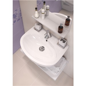 FLOW 600X450MM 1 TAPHOLE WALL HUNG BASIN ;