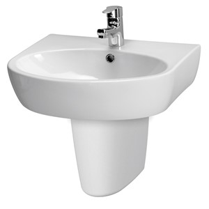 FLOW 550X425MM 1 TAPHOLE WALL HUNG BASIN ;