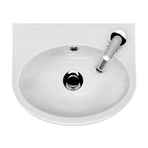 FLOW 400X330 1 RIGHT HAND TAPHOLE WALL HUNG BASIN ;