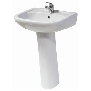 OL10 OLYMPUS WHITE 65CM BASIN TH2 (PEDESTAL ONLY)