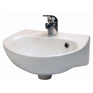 MODERN 40CM WALL MOUNTED ONE TAPHOLE BASIN