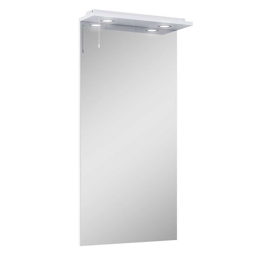 SENSE WHITE 50CM MIRROR WITH LED LIGHTING PANEL