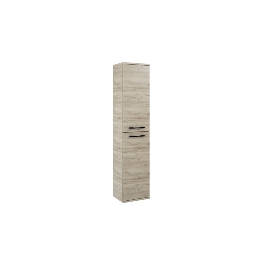APPEAL COLUNM 30CM 2 DOOR CRAFT OAK WITH PLINTH (WITH BLACK HANDLE)