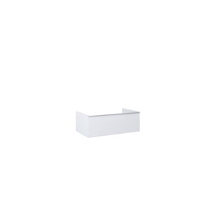 LOOK WALL HUNG WORKTOP UNIT 80CM 1 DRWR WHITE GLOSS NO HANDLE