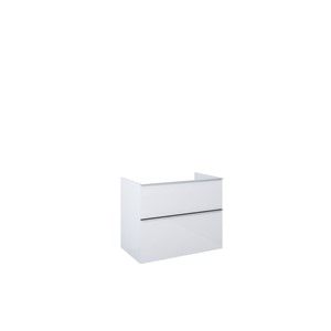 LOOK WALL HUNG WORKTOP UNIT 60CM 2 DRWR WHITE GLOSS NO HANDLES