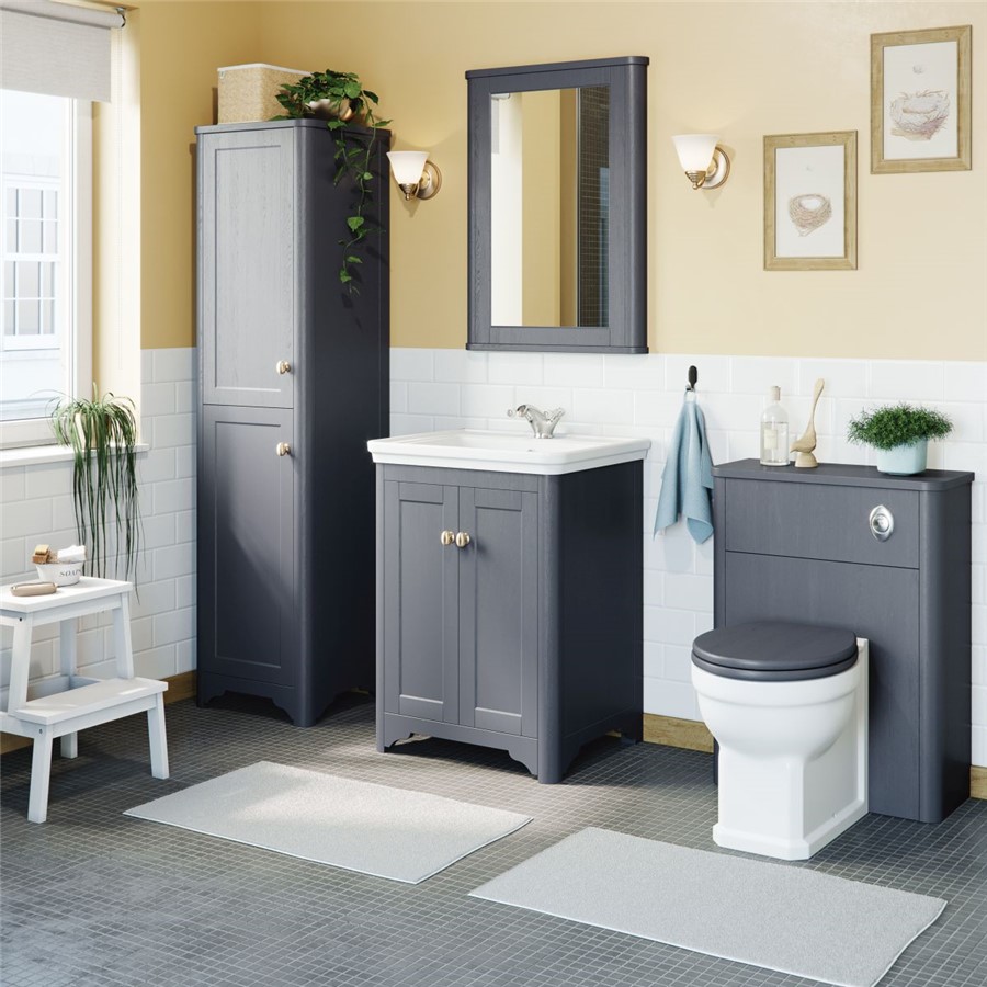 HERITAGE TOILET SEAT INDIGO ASH