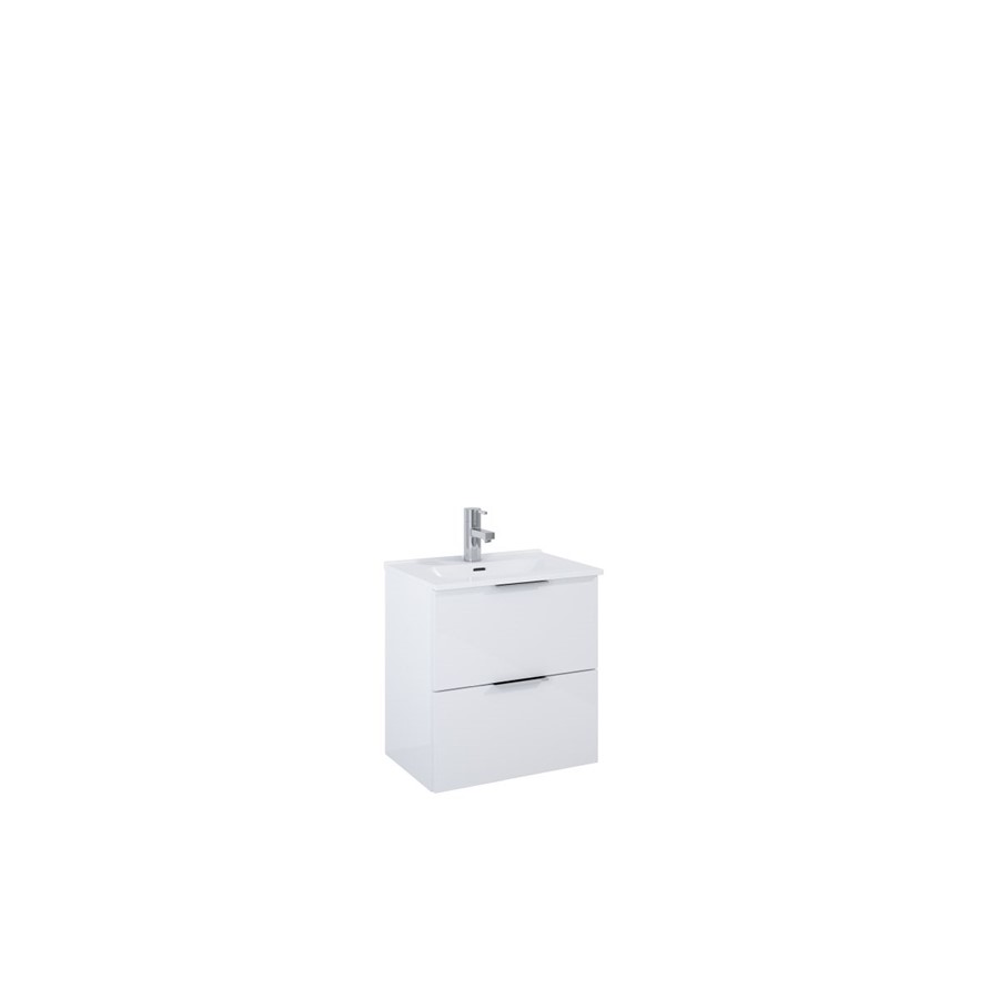 STREET PLUS 50 2S WALL HUNG UNIT C/W 1 TAP HOLE BASIN 515X344MM WHITE