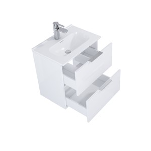 image of Street Plus 50 2S Wall Hung Unit C/W 1 Tap Hole Vanity 515X344mm White