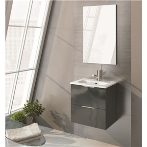 image of Street Plus 50 2S Wall Hung Unit C/W 1 T/H Vanity 515X344mm Anthracite