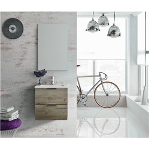 image of Street Plus 50 2S Wall Hung Unit C/W 1 T/H Vanity 515X344mm Craft Oak