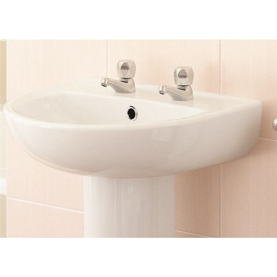 BROADGATE PLUS 55CM TWO TAPHOLE BASIN