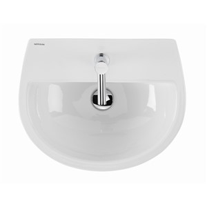 ECLIPSE 46CM WASH BASIN 1 TAPHOLE