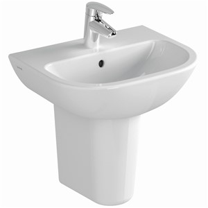 EMBRACE 45CM 1TH BASIN WHITE FOR CLOAKROOM OL340