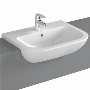 EMBRACE 55CM 1TH SEMI-RECESSED BASIN WHITE OL346