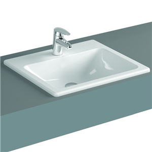 EMBRACE 50CM 1TH RECT COUNTERTOP BASIN WHITE OL352