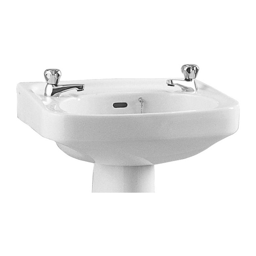 BSS WHITE 560X405MM BASIN TH2 OL60