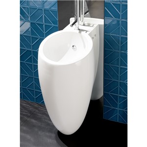 EGG 480X520X900MM FLOOR STANDING WALL HUNG 1 TAPHOLE BASIN UNIT