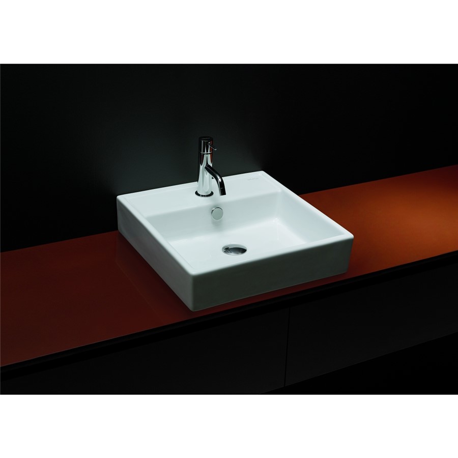 SOLO EDGE 450X450X100MM SIT ON 1 TAPHOLE BASIN ALL FACES GLAZED ;