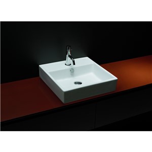 SOLO EDGE 450X450X100MM SIT ON 1 TAPHOLE BASIN ALL FACES GLAZED ;