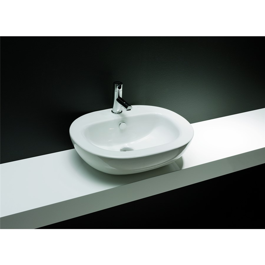 PEBBLE 550X450X150MM SIT ON BASIN 1 TAPHOLE ;