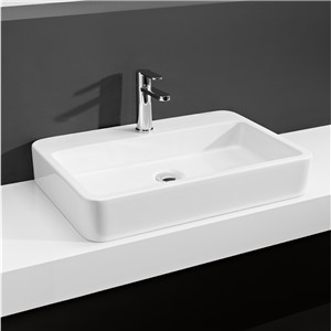 SOLO EDGE 600X400X100MM 1 TAPHOLE SIT ON BASIN