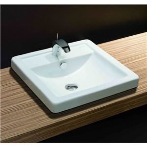 SOLO EDGE 450X450X120MM 1 TAPHOLE COUNTERTOP BASIN