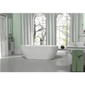 ARLINGTON WHITE L1500 X W730 X H600MM F/S BATH INC CHROME WASTE