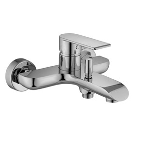 BLEND SINGLE LEVER WALL MOUNTED BATH SHOWER MIXER WITH SHOWER KIT