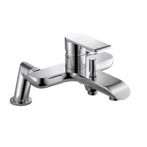 BLEND SINGLE LEVER DECK MOUNTED BATH SHOWER MIXER WITH SHOWER KIT