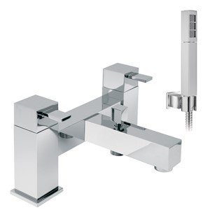 NOVA CUBE BATH/SHOWER MIXER C/W KIT CP