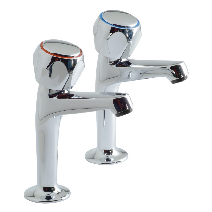 N&C PALMA PILLAR HIGH NECK SINK TAPS CP