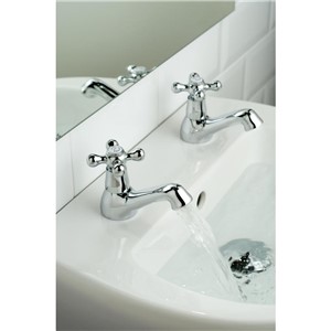 N&C VICTORIAN PILLAR BASIN TAPS CP