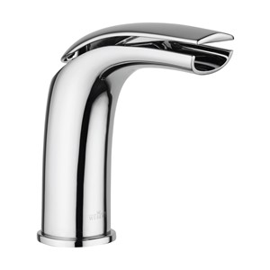 ESSENCE WHITE SINGLE LEVER WATERFALL BASIN MIXER WITH CLICKER WASTE