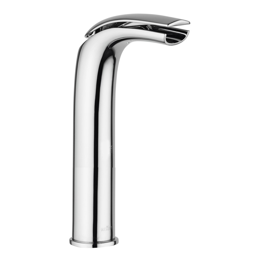 ESSENCE SLATE GREY HIGH LEVER WATERFALL BASIN MIXER WITH CLICKER WASTE