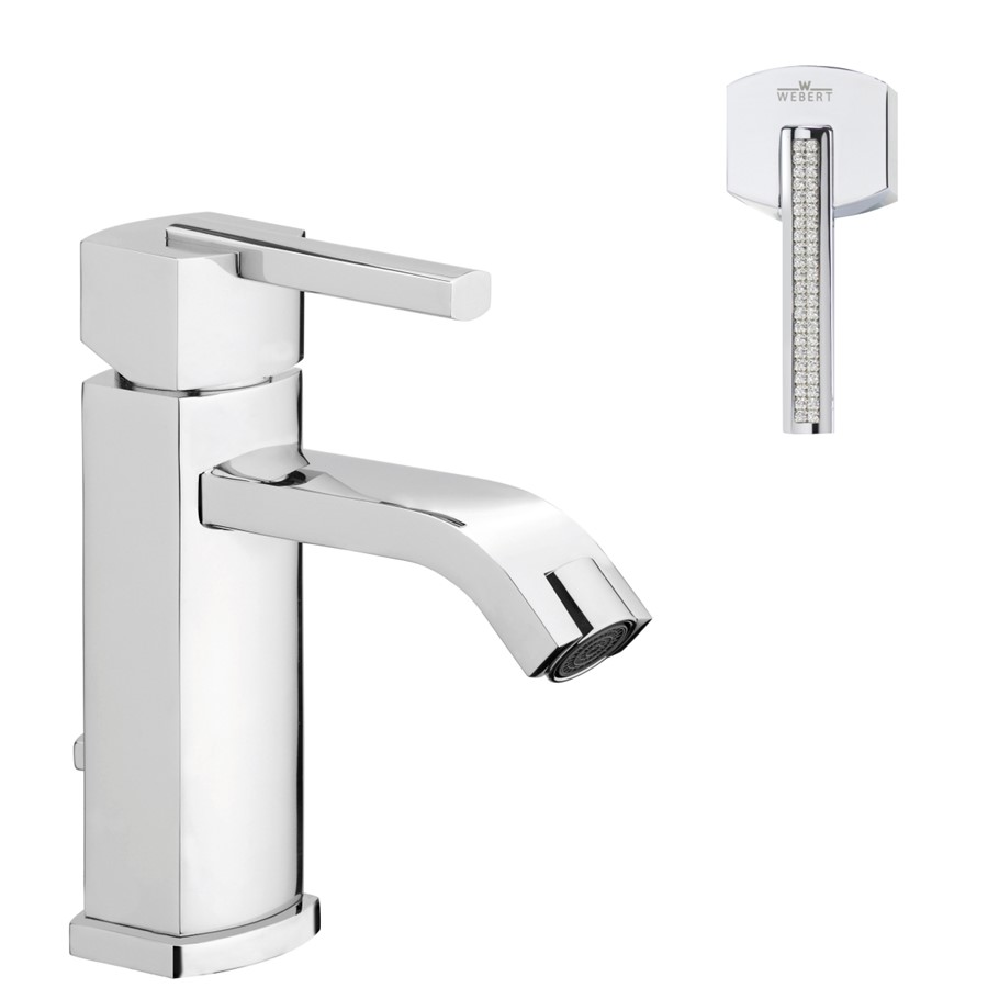 INNOVA CRYSTAL SINGLE LEVER BASIN MIXER WITH POP UP WASTE