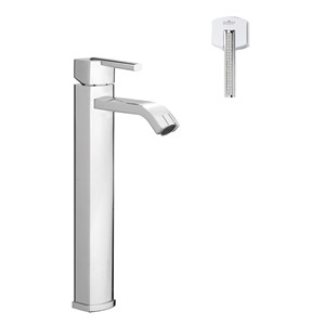 INNOVA CRYSTAL HIGH SINGLE LEVER BASIN MIXER WITH CLICKER WASTE