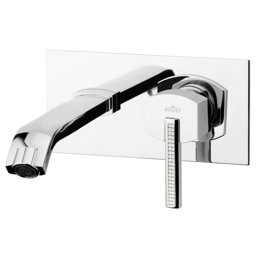 INNOVA CRYSTAL WALL MOUNTED SINGLE LEVER BASIN MIXER NO WASTE