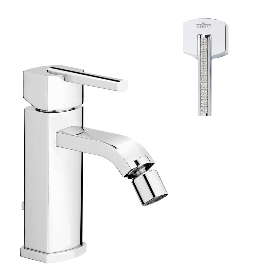 INNOVA CRYSTAL SINGLE LEVER BIDET MIXER WITH POP UP WASTE