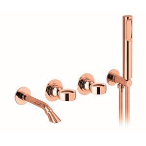 ROSE GOLD CONCEALED ROUND LEVER TWO WAY SHOWER VALVE ONLY