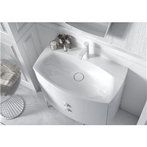 image of Wimborne 1 Tap Hole Bathroom Basin And SInk 62cm Gloss