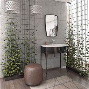 image of Wimborne 1 Tap Hole Bathroom Basin And SInk 82cm Gloss